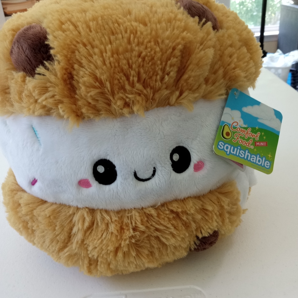 Squishable Mini Cookie Ice Cream Sandwich 6" High
